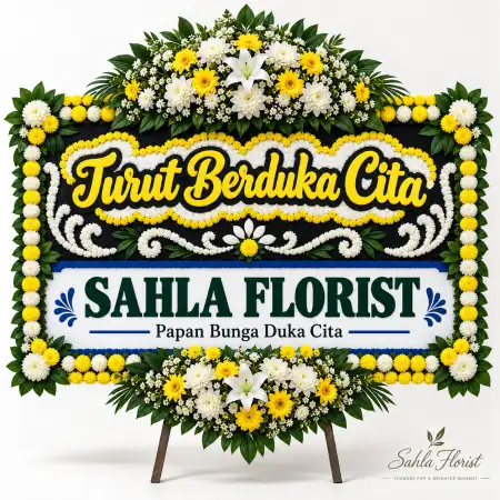 Papan Bunga Duka Purwaharja