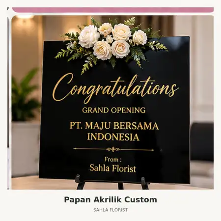 Papan Bunga Akrilik Purwaharja